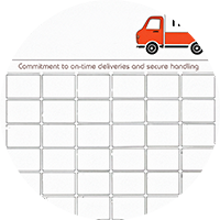 truck driving accross a schedule reflecting delivery times