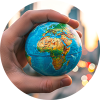 hand holding a globe curosy of vecteezy images